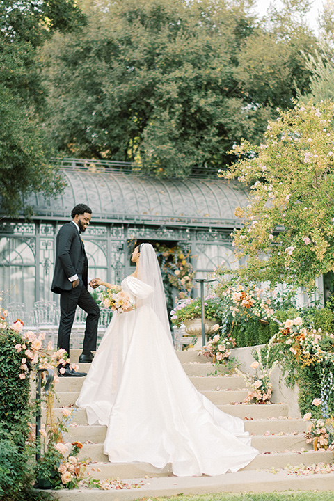  Lavender Marketplace wedding with classic black and white style and décor 