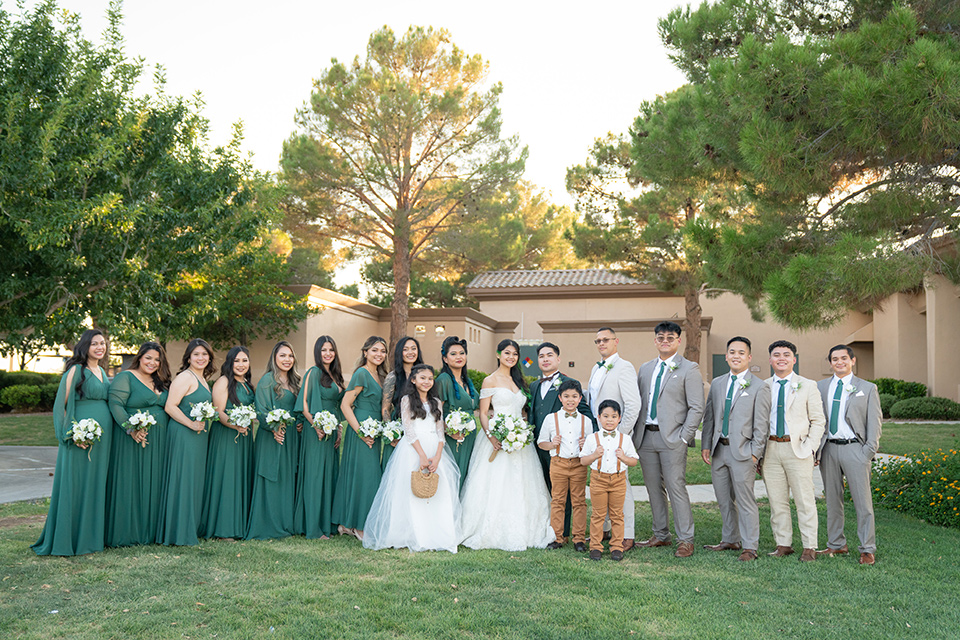  green las vegas wedding – bridal party 