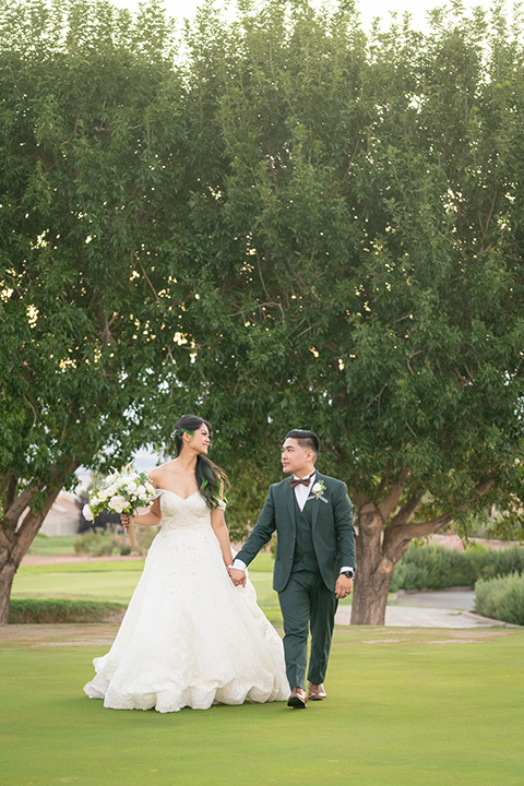  green las vegas wedding – couple at church reception 