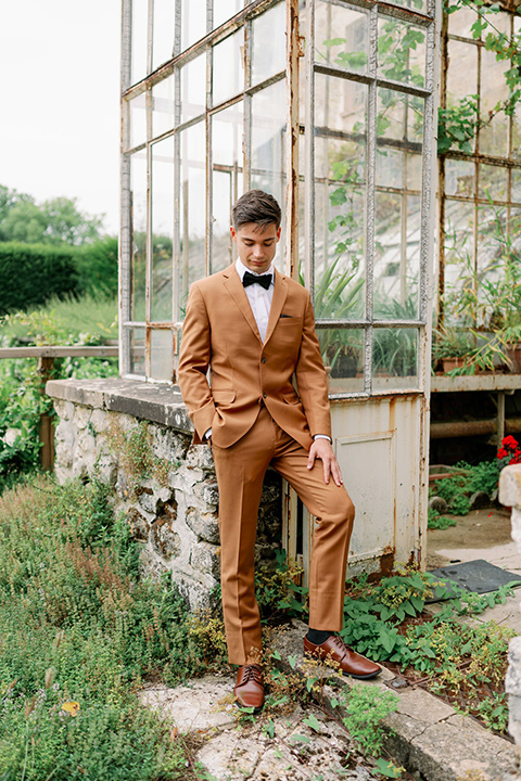  paris france wedding with the groom in a caramel suit and a white tuxedo - bride 