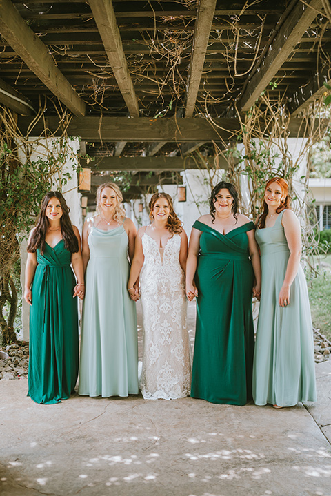  Modern boho wedding design with green and teal touches 