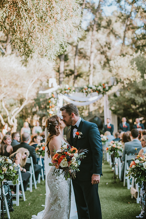  Modern boho wedding design with green and teal touches 