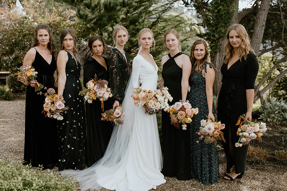  lizzie and tommys wedding on the beach with neutral colors and a gold velvet jacket – bridesmaids