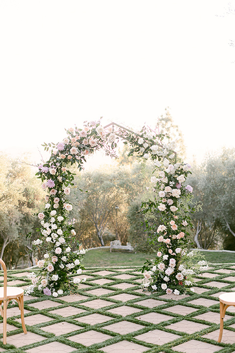  Garden Romance wedding with lush florals and the groom in  multiple looks 