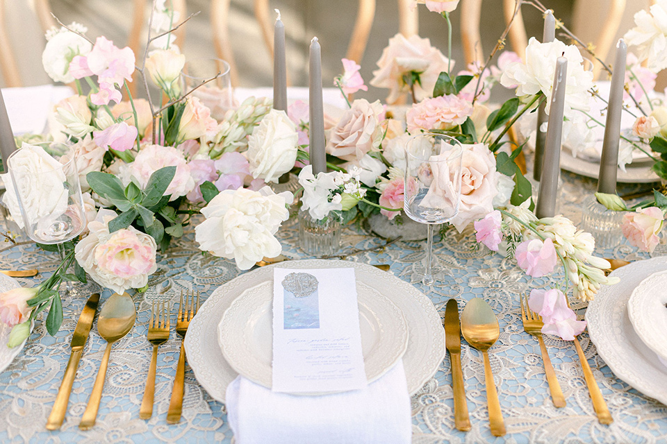  Garden Romance wedding with lush florals and the groom in  multiple looks 