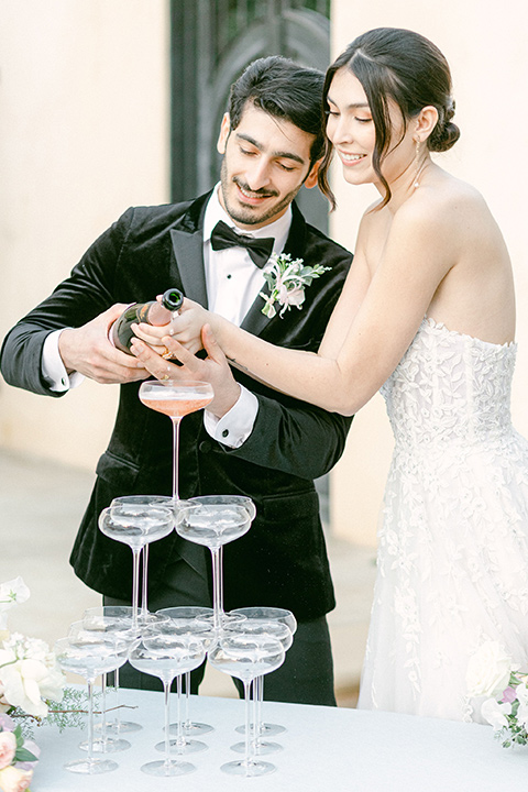  Garden Romance wedding with lush florals and the groom in  multiple looks 