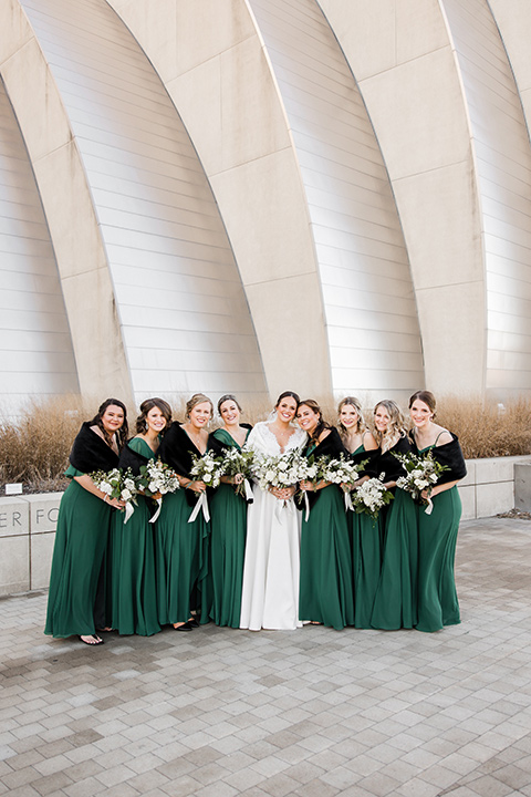  burgundy and green wedding with winter vibes – bridesmaids 