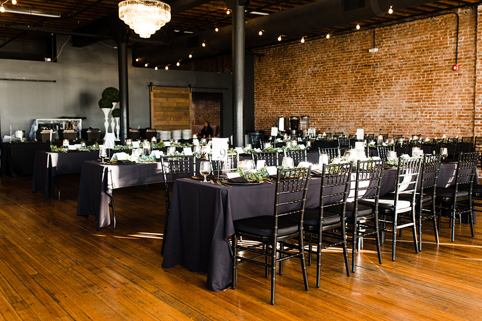  burgundy and green wedding with winter vibes - tables 