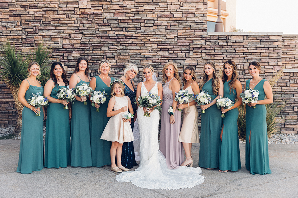  a tan and teal wedding with rustic chic details – bridesmaids 