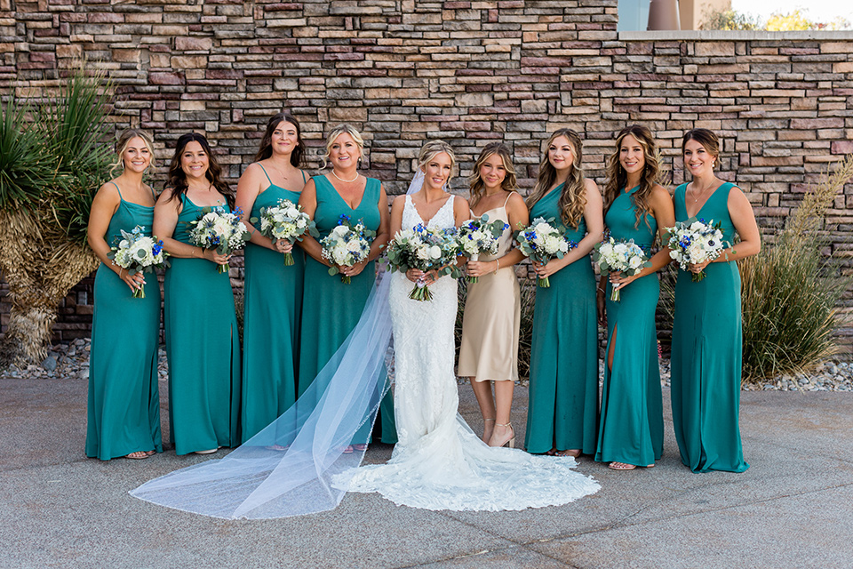  a tan and teal wedding with rustic chic details – bridesmaids 