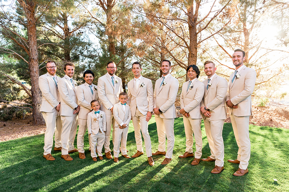  a tan and teal wedding with rustic chic details – groomsmen 