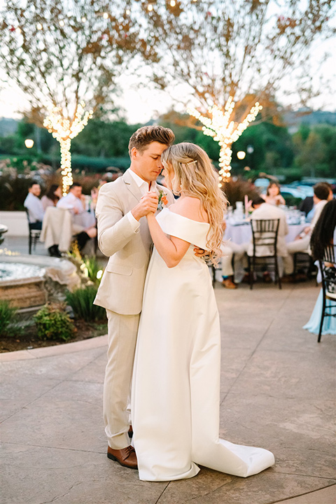  a beachy wedding with bold pastel colors and fun details - first dance 
