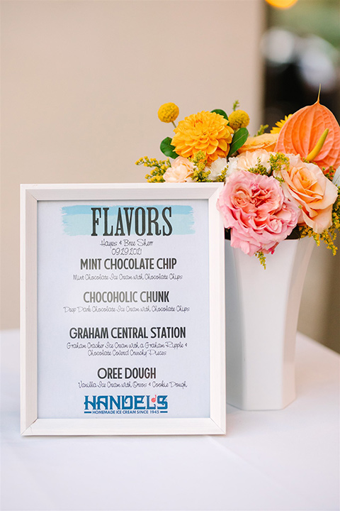  a beachy wedding with bold pastel colors and fun details - handles ice cream 