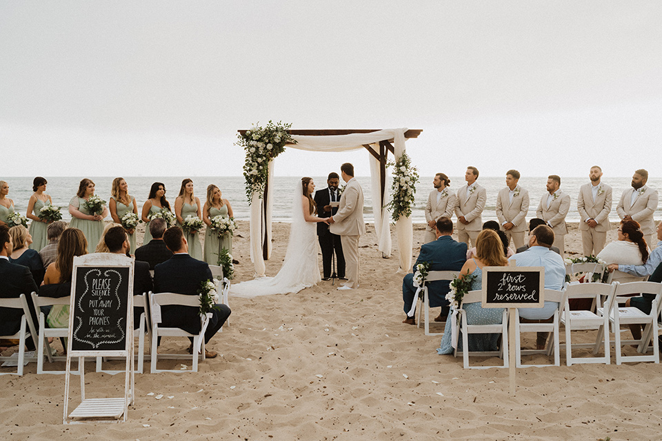  boho modern beach wedding on the sand – ceremony