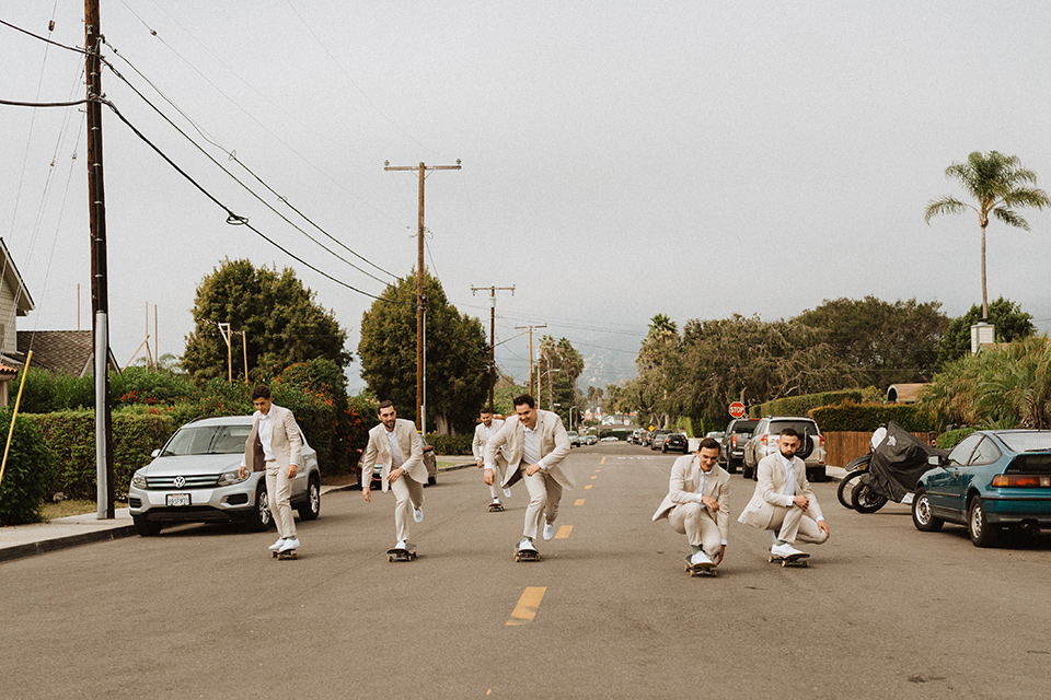  boho modern beach wedding on the sand – skateboarding