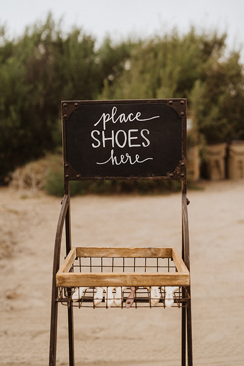  boho modern beach wedding on the sand – welcome sign