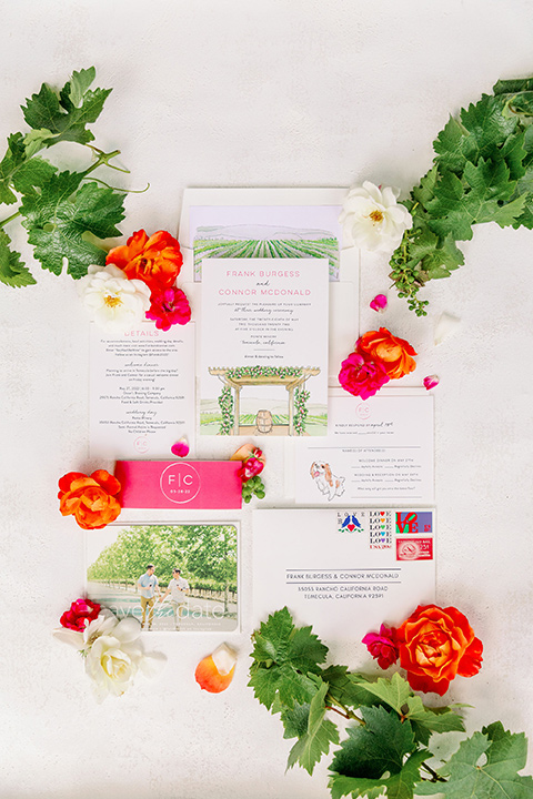  a dreamy garden wedding full of color and disco balls - invitations 