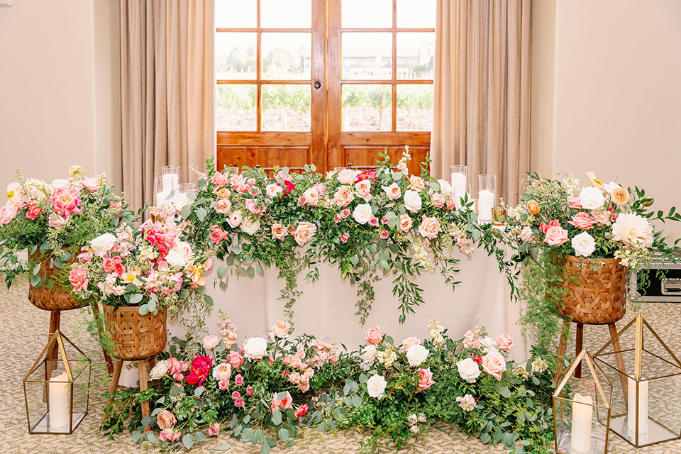  a dreamy garden wedding full of color and disco balls - sweetheart table 