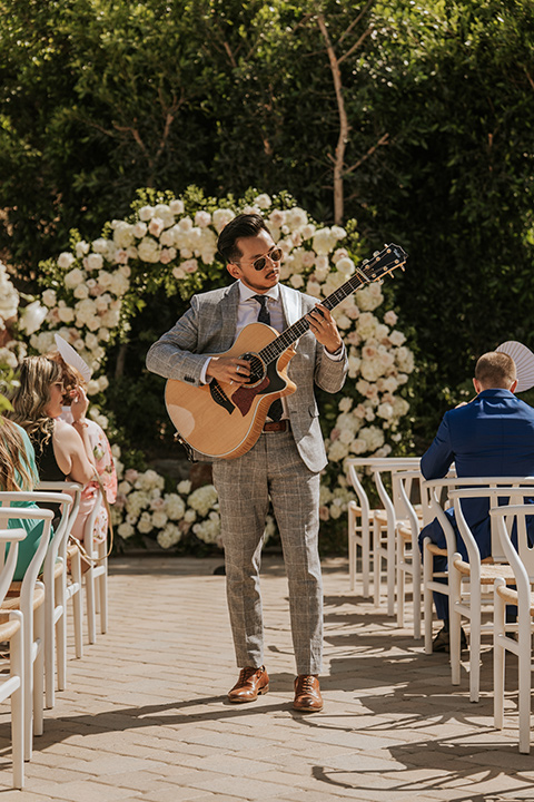  pink and black ranch wedding with elegant details - live music with moses linn  
