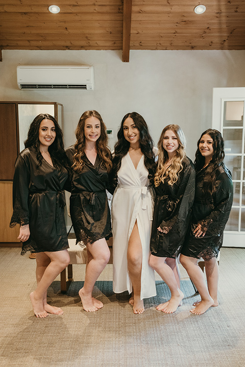  black and blush wedding with drums and star décor – bridesmaids