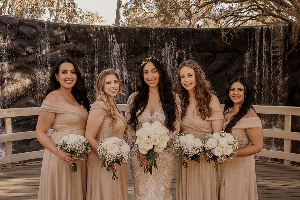  black and blush wedding with drums and star décor – bridesmaids