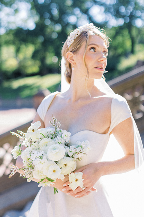  A dramatic modern black and white wedding in Central Park New York City - bride 