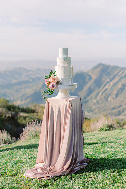  feminine spring editorial at a villa and the groom in a steel blue suit – cake 