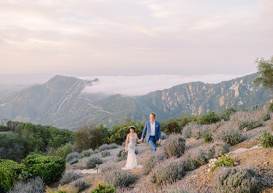  feminine spring editorial at a villa and the groom in a steel blue suit – on the cliffside 