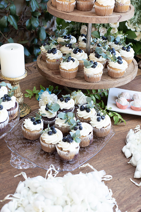  light blue and pink wedding with the groom in a light blue suit and the bride in a lace gown – cake and desserts 