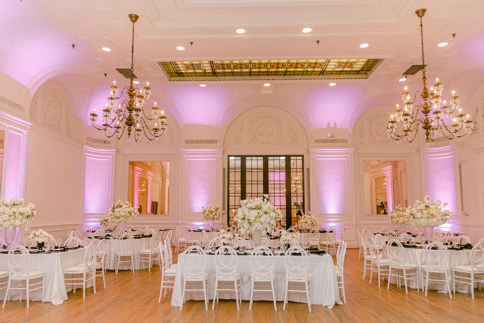  a royal black and rose grand wedding – reception decor 