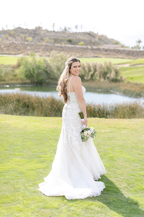  grey and dusty blue wedding with beachy touches - bride 