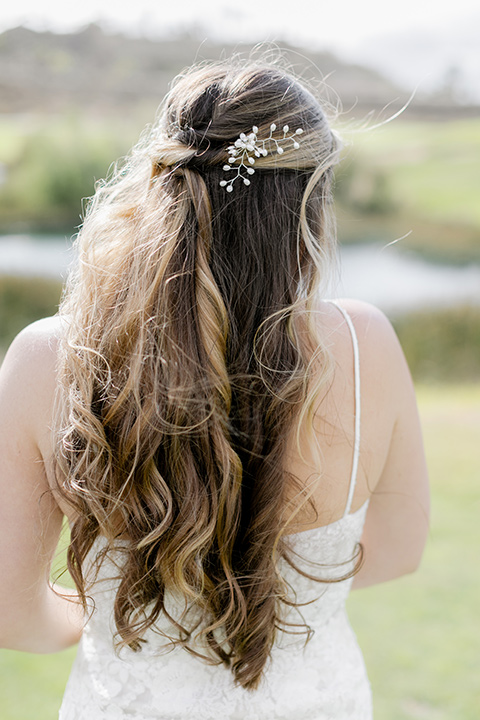  grey and dusty blue wedding with beachy touches - bride 