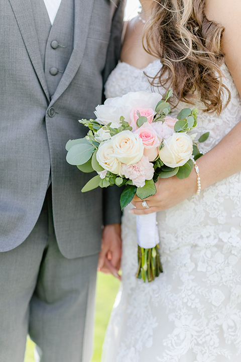  grey and dusty blue wedding with beachy touches – couple close up 