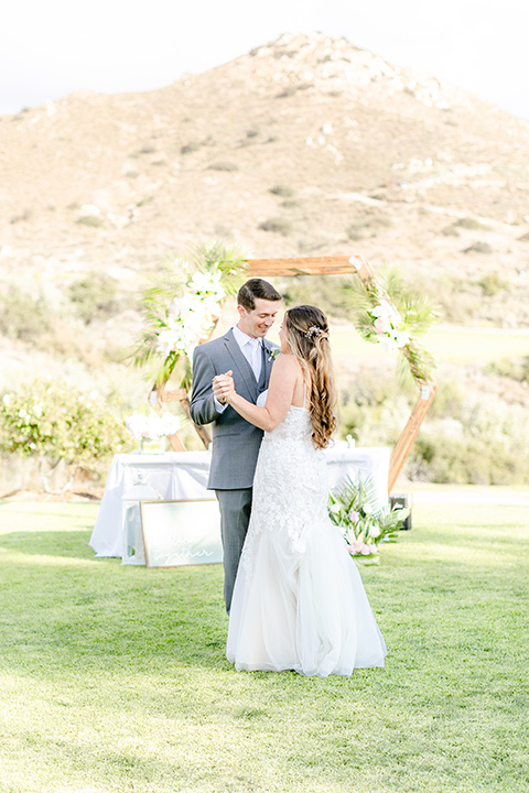  grey and dusty blue wedding with beachy touches – first dance 