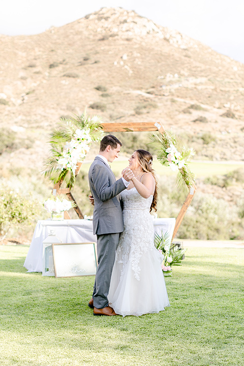  grey and dusty blue wedding with beachy touches - first dance 