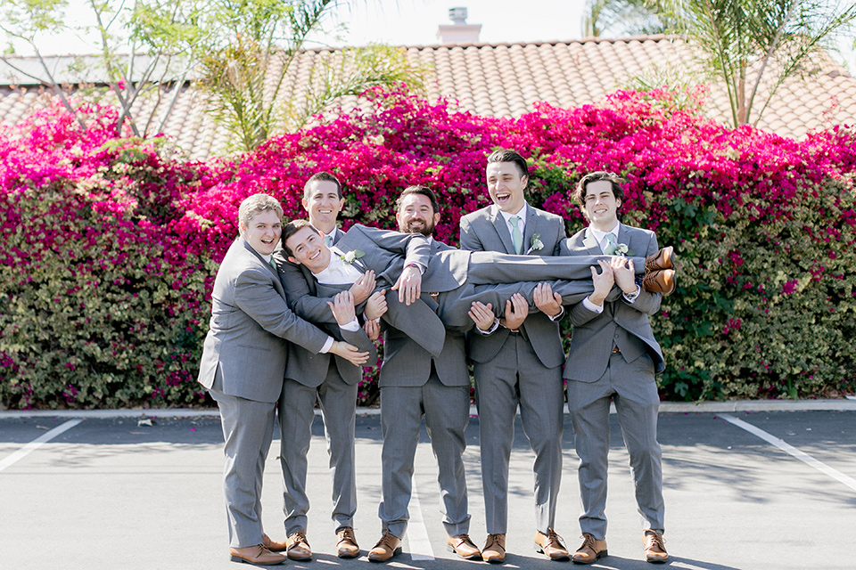  grey and dusty blue wedding with beachy touches – groomsmen 