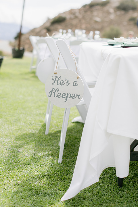  grey and dusty blue wedding with beachy touches – reception tables 