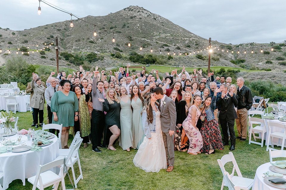  grey and dusty blue wedding with beachy touches – wedding party and guests 