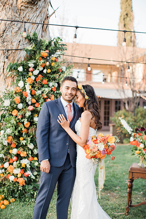  citrus blue and orange wedding with rustic tones – ceremony 
