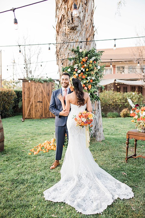  citrus blue and orange wedding with rustic tones – ceremony 