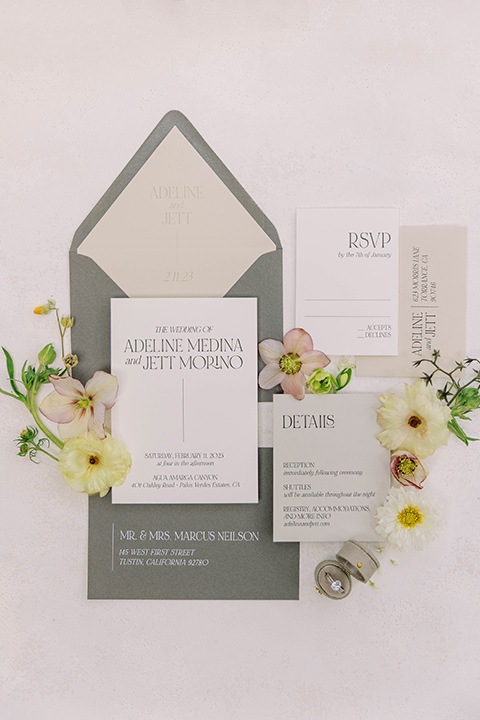  modern black and white upscale wedding on the cliffs overlooking the ocean – invitations 