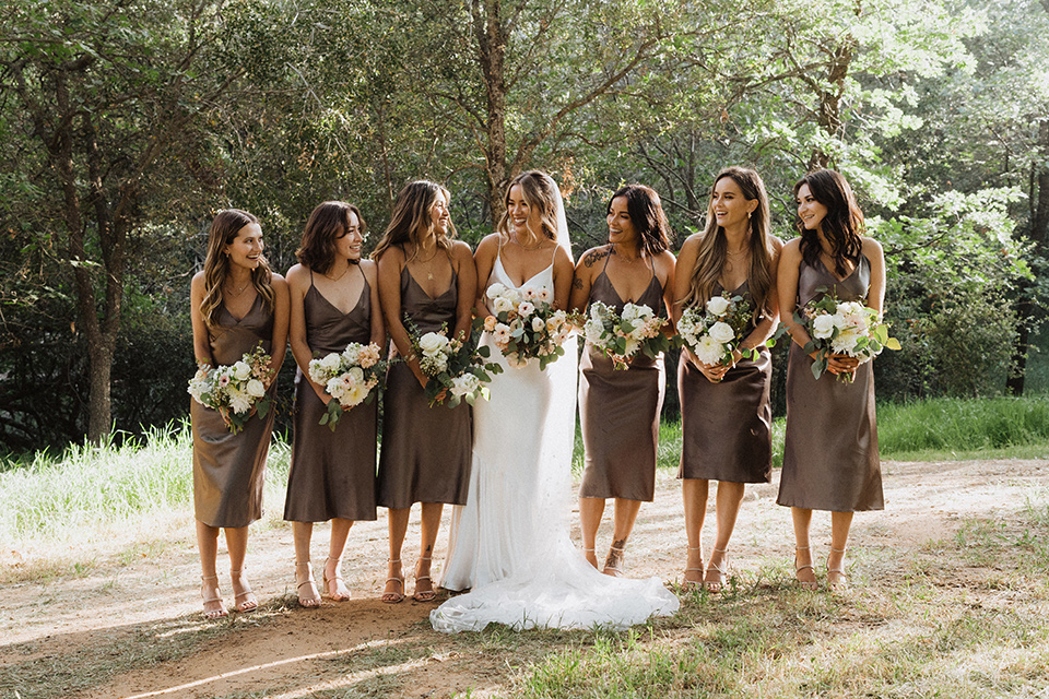  a neutral monochromatic earth toned wedding with boho trendy vibes - bridesmaids 