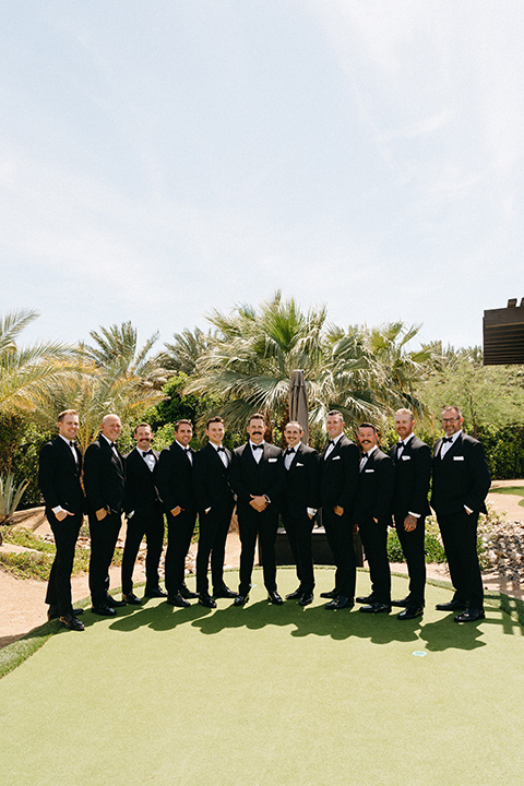  a trendy black and white wedding with modern details - groomsmen 