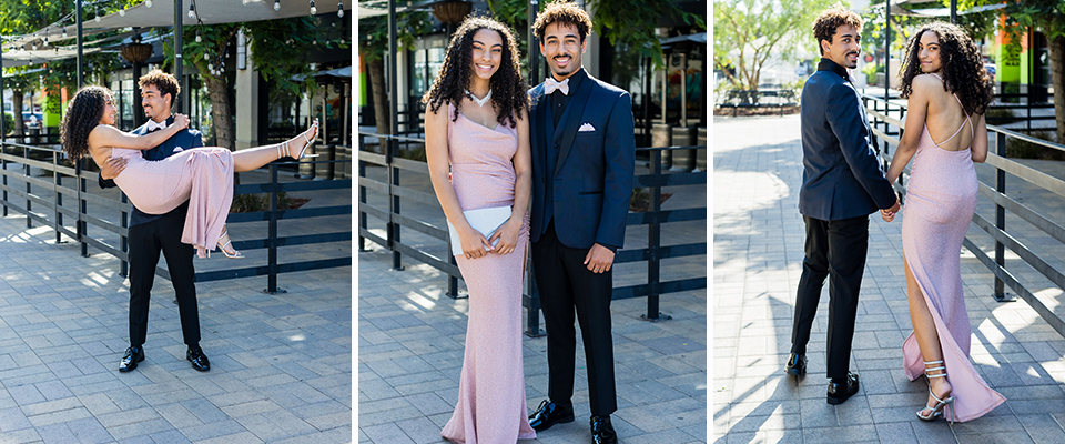  Classic elegance prom styes like long blush or white dresses and classic black and navy tuxedos