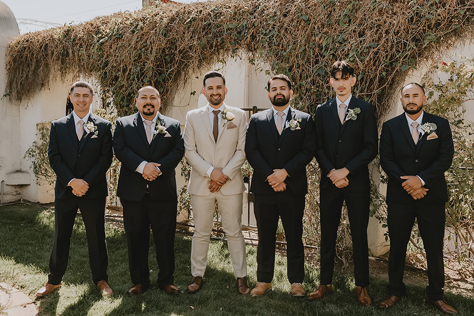  romantic neutral wedding with Spanish flare – groomsmen