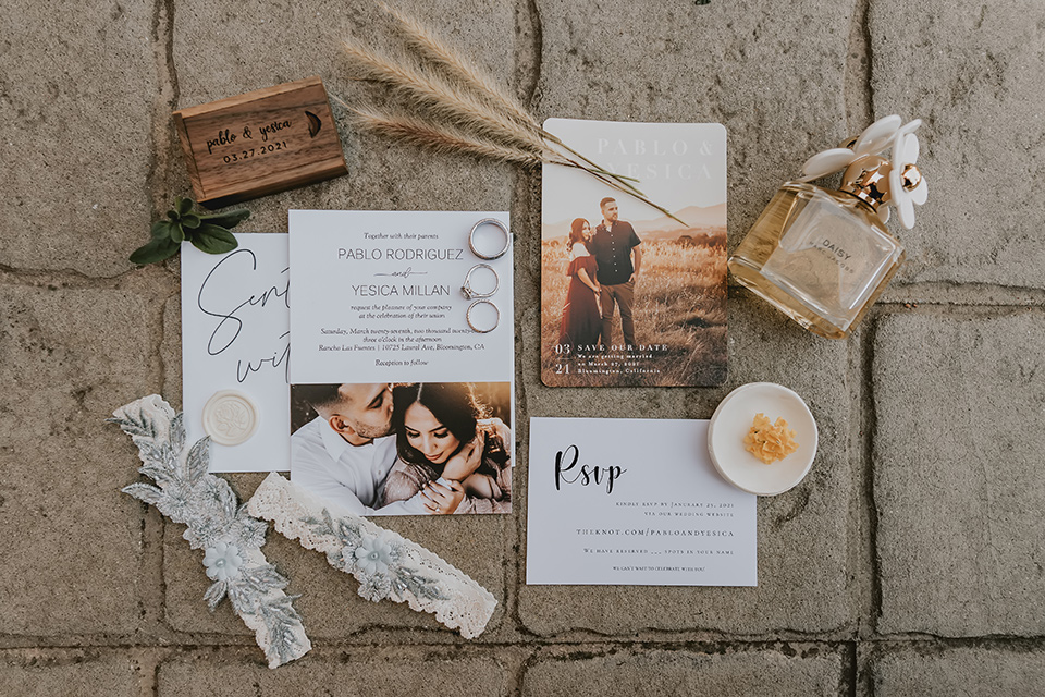  romantic neutral wedding with Spanish flare – invitations