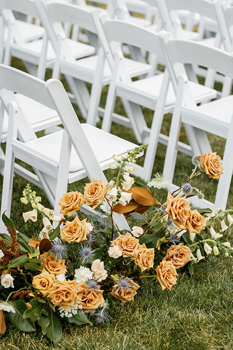  english garden wedding with blue and green touches – ceremony chairs