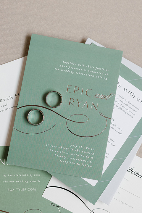  english garden wedding with blue and green touches – invitaions