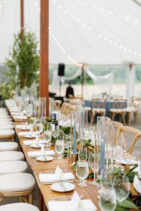  english garden wedding with blue and green touches – tables
