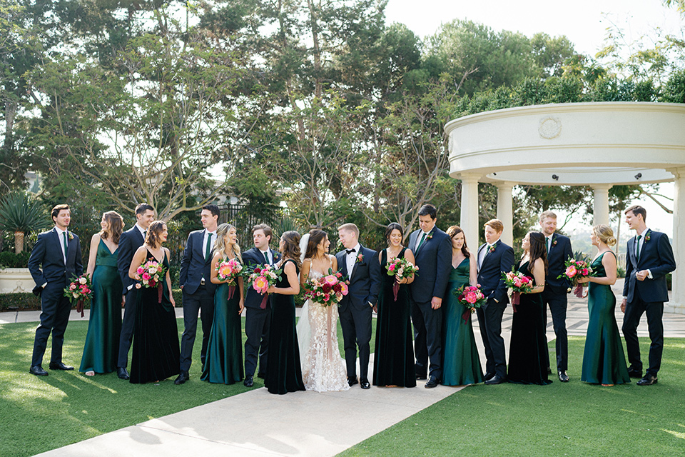  stephanie and blakes wedding at the waldorf with navy and blush décor – bridal party 
